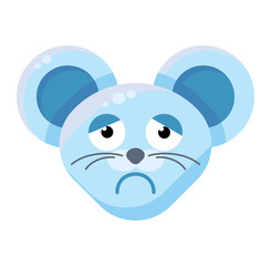 Emoji Funny Animal Mouse Melancholy Expression