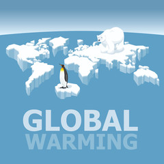 Melting Ice Map Of World