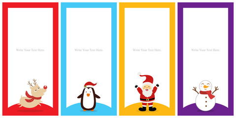 Christmas template card sets design.