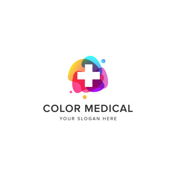 color medical logo vector icon