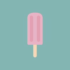 Ice cream icon on blue background