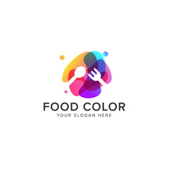 food color logo vector icon