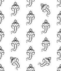 Ganesha The Lord Of Wisdom Seamless Pattern