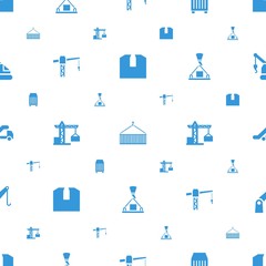 crane icons pattern seamless white background