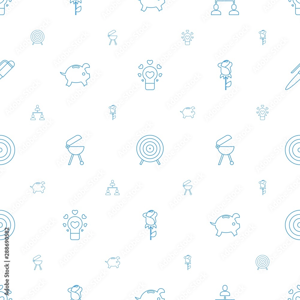 Poster conceptual icons pattern seamless white background