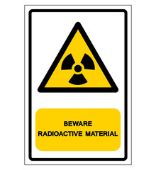 Fototapeta premium Radiation Hazard Symbol Sign,Vector Illustration, Isolated On White Background Label. EPS10