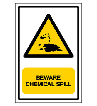 Beware Chemical Spill Symbol Sign ,Vector Illustration, Isolate On White Background Label .EPS10