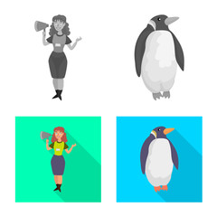 Vector illustration of nature and fun symbol. Set of nature and entertainment vector icon for stock.