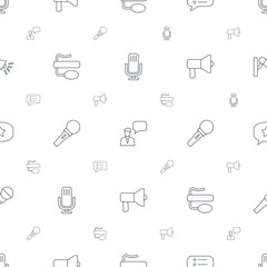 speak icons pattern seamless white background