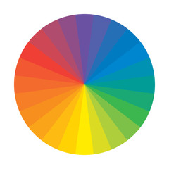 Obraz premium Spectral Rainbow Circle of 24 Multicolor Polychrome Segments. The spectral harmonic colorful palette of the painter.