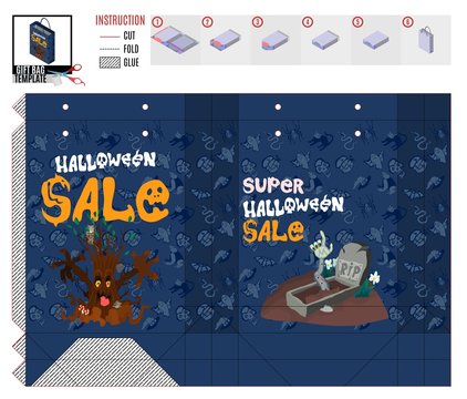 shop package template zombie sale and spooky tree