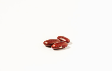 kidney bean on white background