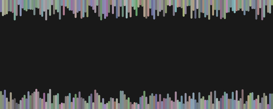 Banner background template design - horizontal vector graphic from vertical rounded stripes © David Zydd