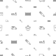shipping icons pattern seamless white background