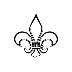 Fleur De Lis, Fleur-De-Lys Or Flower-De-Luce, The Decorative Stylized Lily