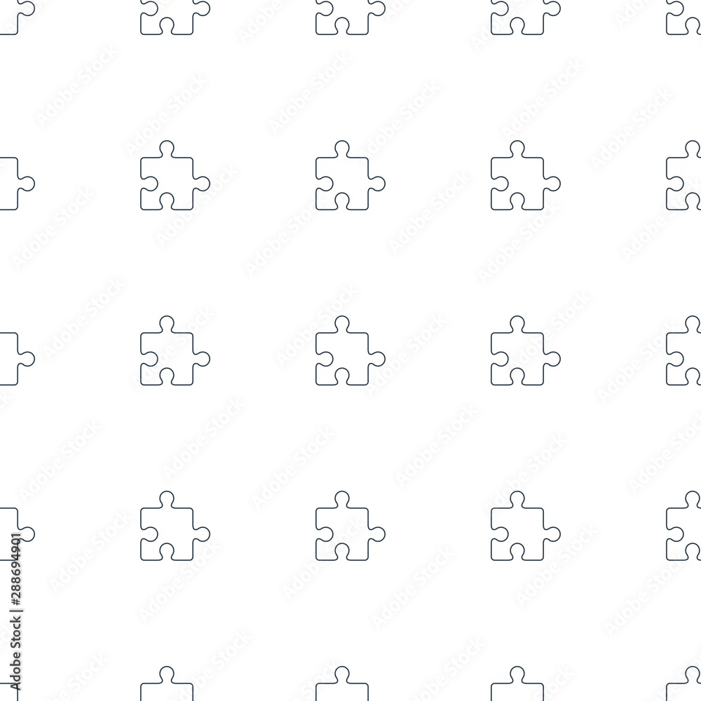 Poster puzzle icon pattern seamless white background