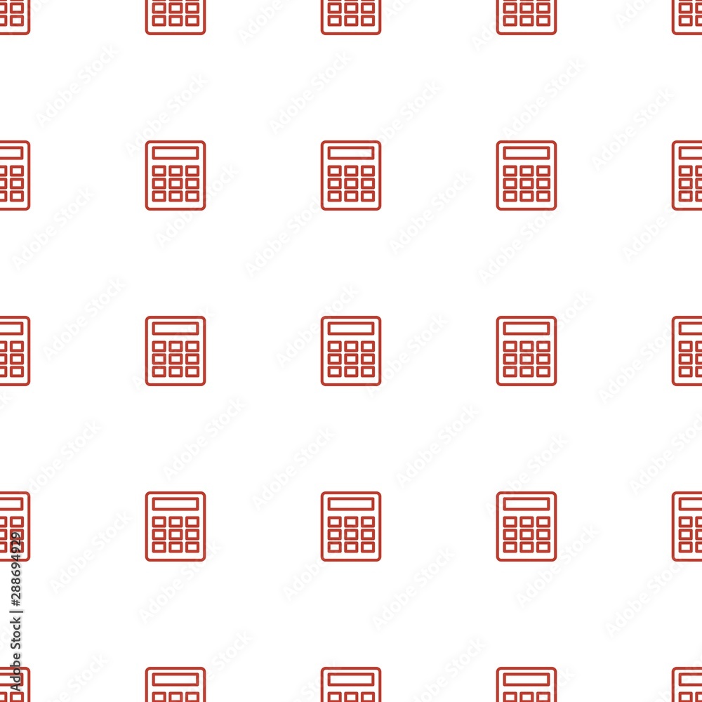 Poster calculator icon pattern seamless white background