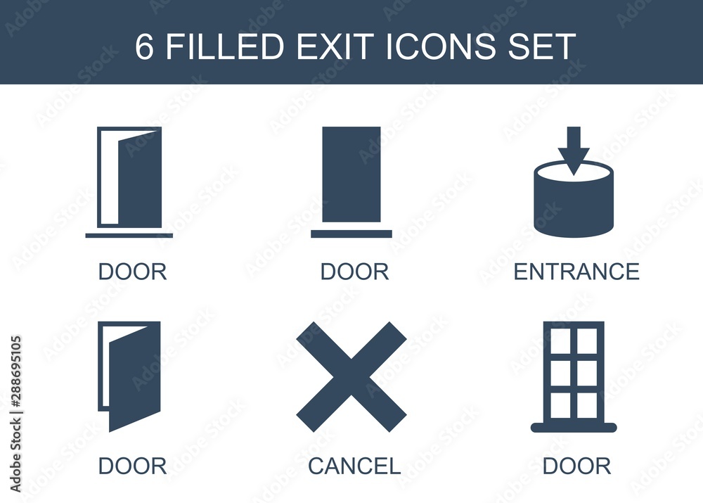 Aufkleber exit icons