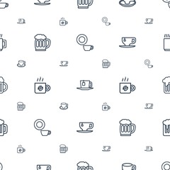 mug icons pattern seamless white background
