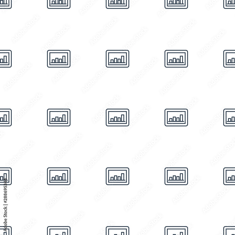 Poster graph icon pattern seamless white background