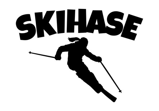 Skihase (Schwarz)