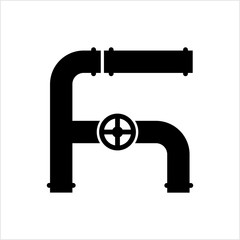 Pipe Icon, Pipe Fitting Icon, Water, Gas, Oil Pipeline, Plumbing Work