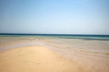 Summer background of beach and sea 