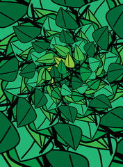 Abstract background design of green leaves. Nature concept