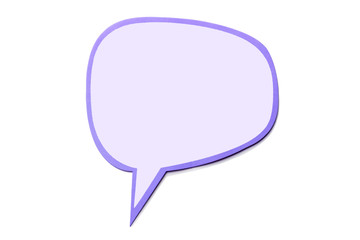 Speech bubble as a cloud with pink border isolated on white background. Copy space