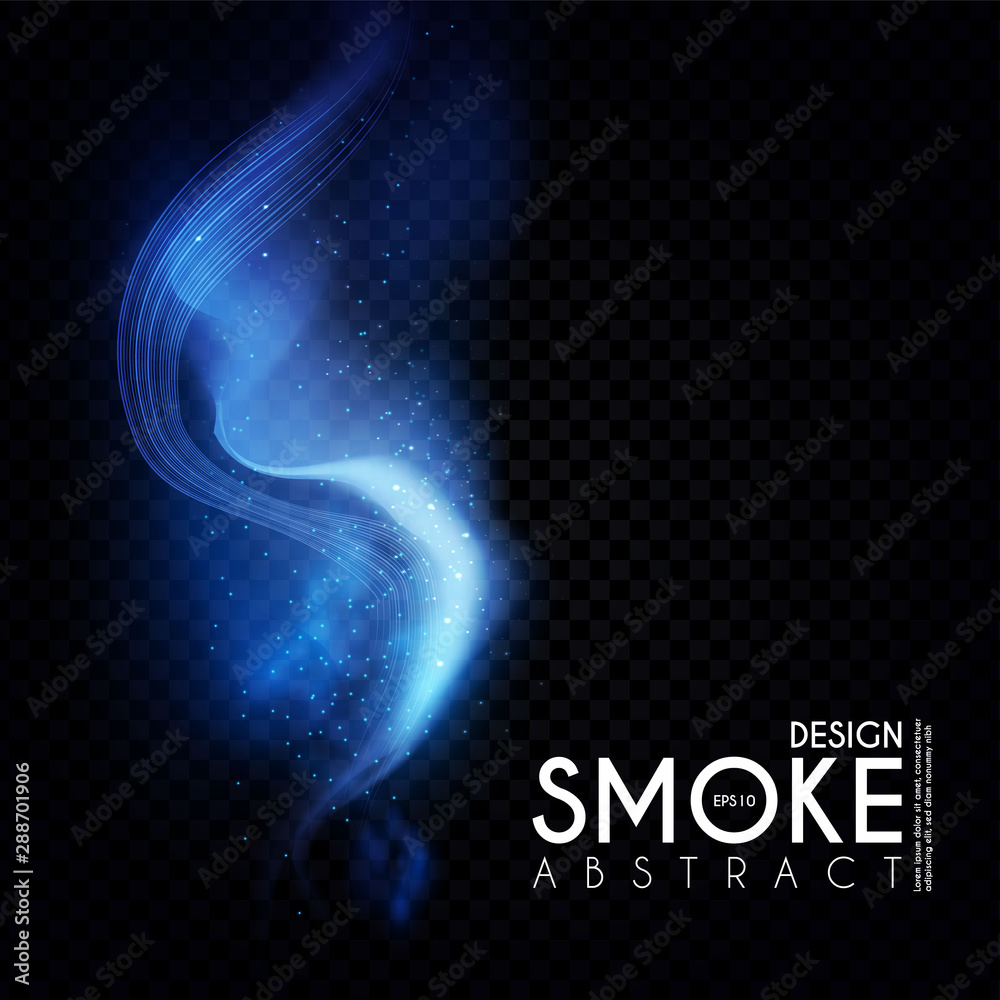 Canvas Prints abstract transparent light wave and smoke effect. magic mist.