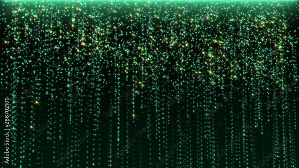 Leinwandbilder technology small square particle flickering and fall down animation.