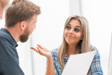 young businesswoman at a meeting with the business team