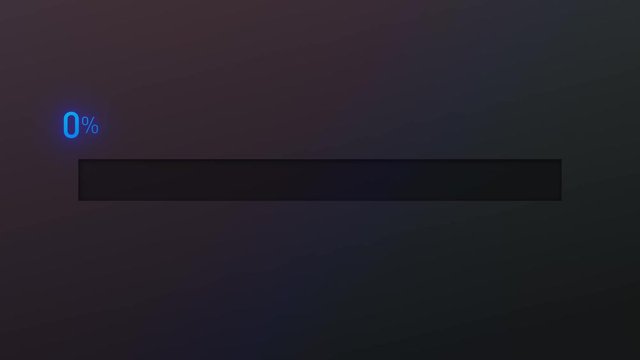 Blue horizontal percentage progress bar on white, black and chroma key backgrounds. Perfect for displaying time based transitions such as loading or downloading.