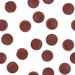 Pattern Seamless points is brown polka