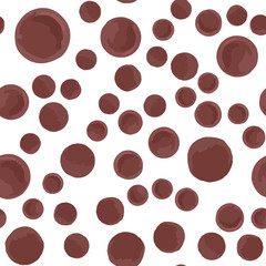 Pattern Seamless of brown polka
