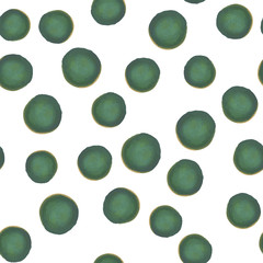Seamless Pattern of green polka