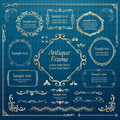 カリグラフィーフレーム　広告　パンフレット　カードデザイン