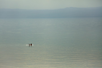 the swimming in the Dead sea in jordan kingdom