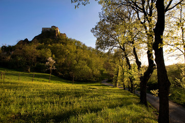 Die Ruinen der Burg Canossa, Provinz Reggio Emilia, Emilia-Romagna/ Italien