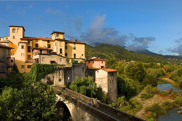 Fototapeta na wymiar Die Stadt Castelnuovo di Garfagnana, Toscana/ Italien