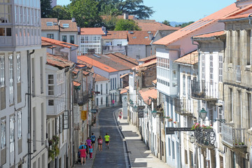 Spain , Santiago de Compostela cathedral, St James way, camino di Santiago