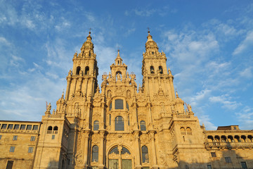 Fototapeta premium Spain , Santiago de Compostela cathedral, St James way, camino di Santiago