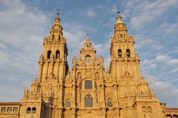 Fototapeta na wymiar Spain , Santiago de Compostela cathedral, St James way, camino di Santiago