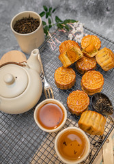 Moon Festival Cakes with Tea