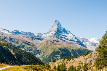 Zermatt, Matterhorn, Sunnegga, Wanderweg, Wallis, Alpen, Zmuttgletscher, Sommer, Schweiz