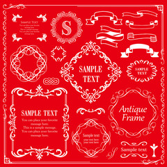 カリグラフィーフレーム　広告　パンフレット　カードデザイン