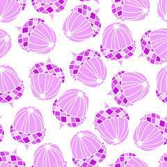 seamless vector pattern repeat of hand-drawn acorn motifs