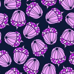 seamless vector pattern repeat of hand-drawn acorn motifs