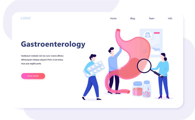 Gastroenterology web banner concept. Idea of health care