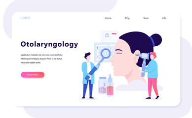 Doctore make ear examination concept. Idea of medical treatment